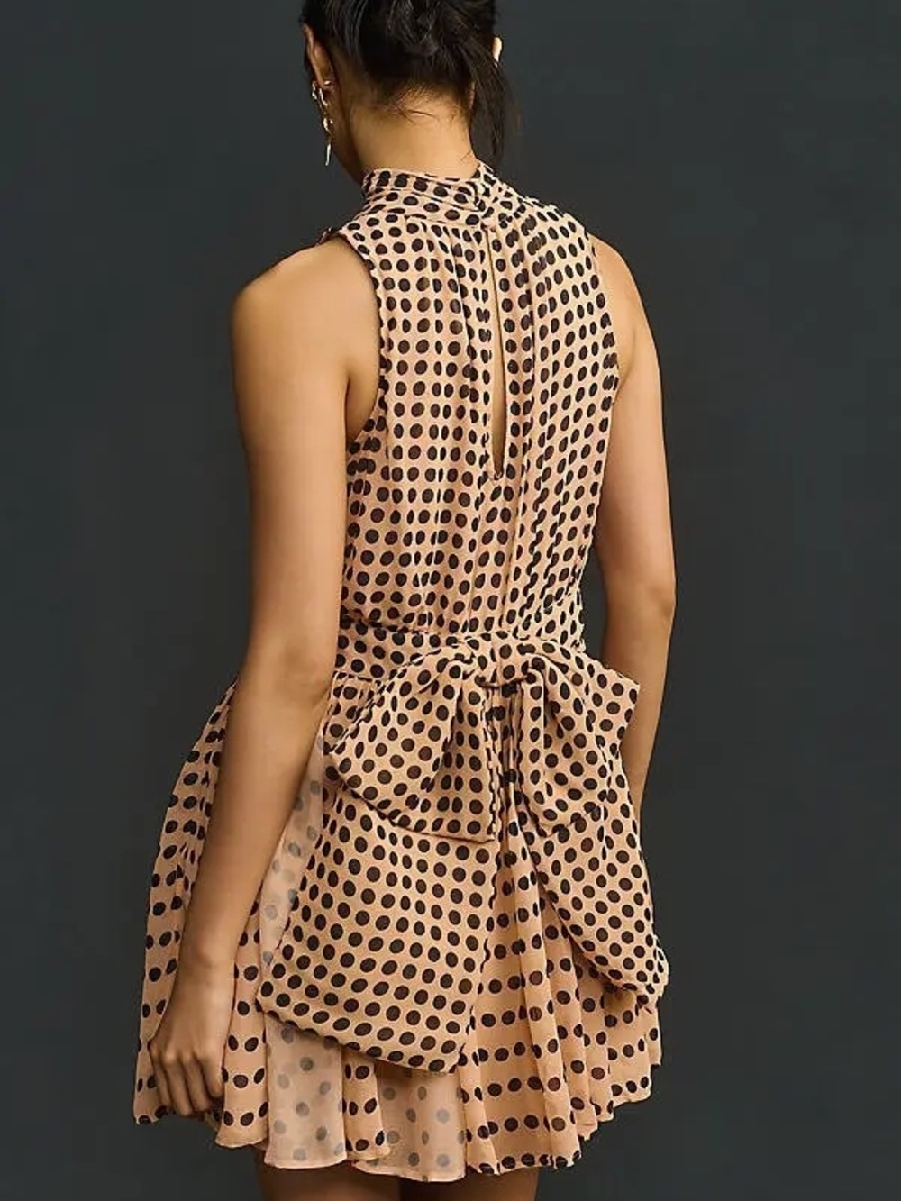 Anthropologie Sleeveless Mock‑Neck Back‑Bow Swing Midi Dress – NWT – Size 1X - Picture 6 of 8
